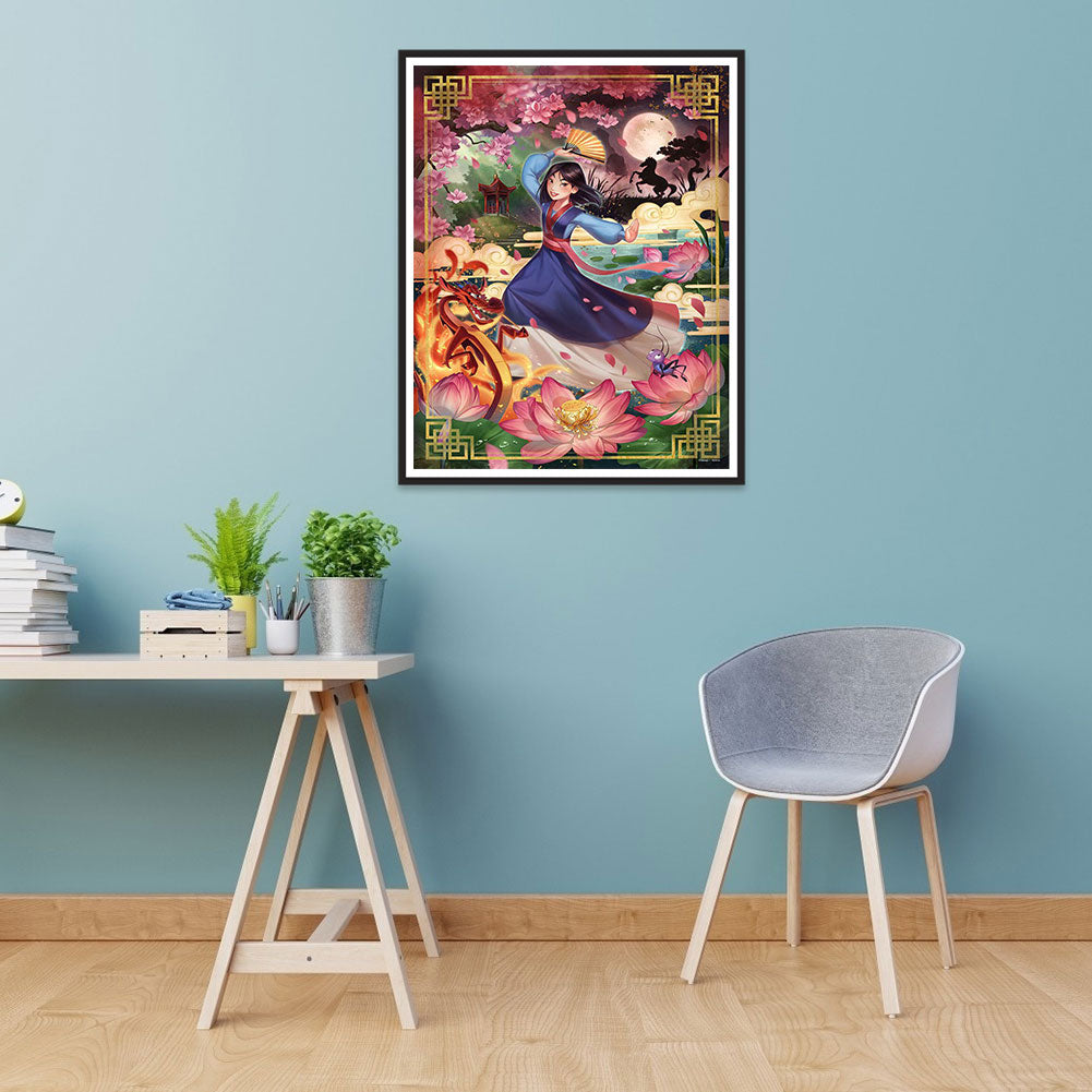 Princess Mulan - Full Round Drill Diamond Painting 40*50CM