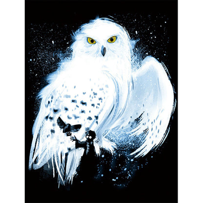 White Owl - Full Round Drill Diamond Painting 30*40CM