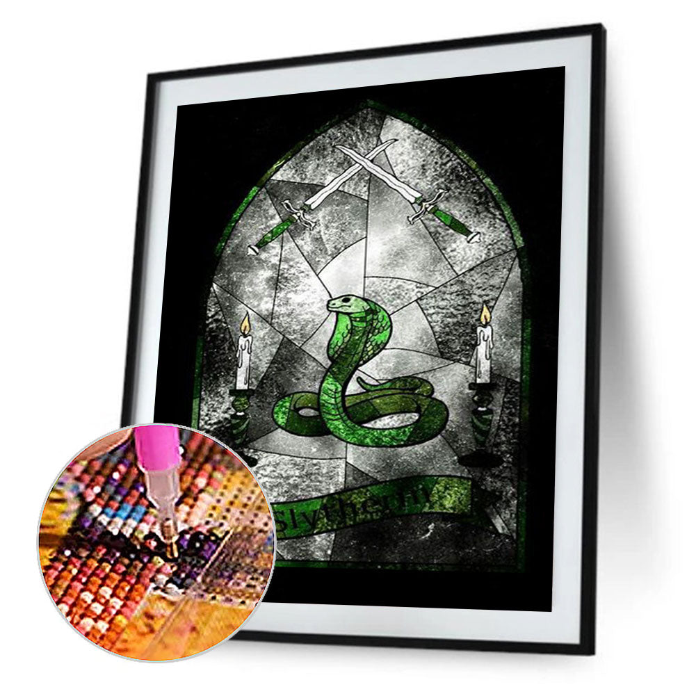 Stained Glass Figure - Full Round Drill Diamond Painting 30*40CM