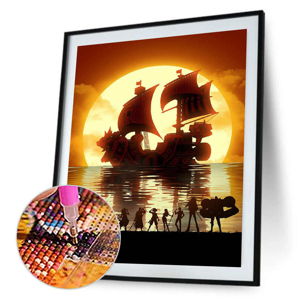 Pirate Ship - Full Round Drill Diamond Painting 30*40CM