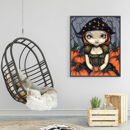 Pumpkin Doll - Full Round Drill Diamond Painting 30*40CM