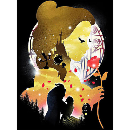 Princess Belle Silhouette - Full Square Drill Diamond Painting 40*50CM