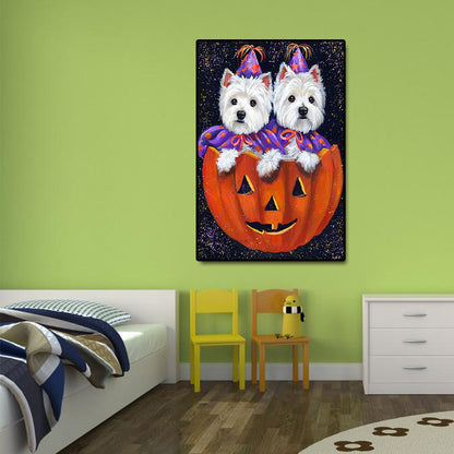 Halloween Dog - Full Round Drill Diamond Painting 30*40CM