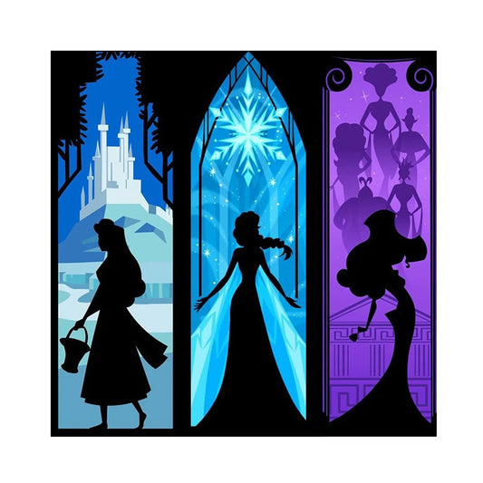 Disney Princess Silhouette - Full Round Drill Diamond Painting 30*30CM