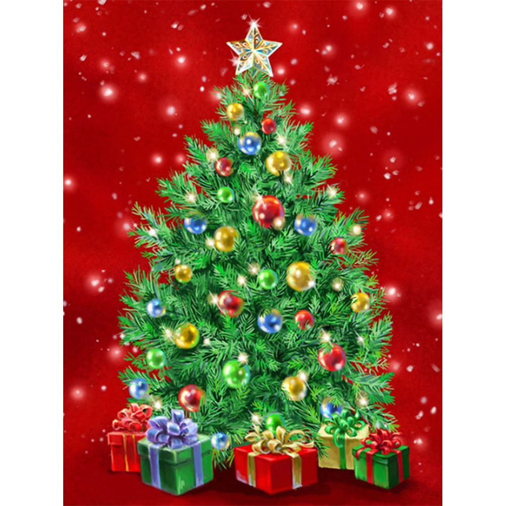 Christmas Tree - Full Round Drill Diamond Painting 30*40CM