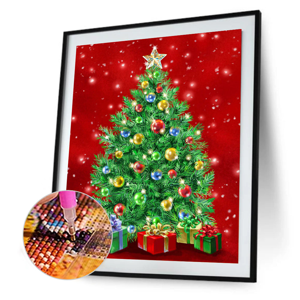 Christmas Tree - Full Round Drill Diamond Painting 30*40CM