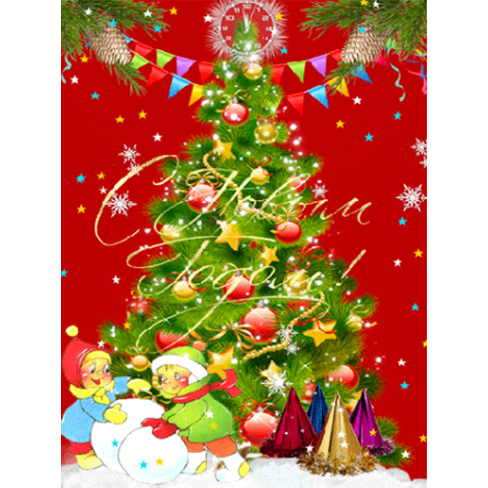 Christmas Tree - Full Round Drill Diamond Painting 30*40CM