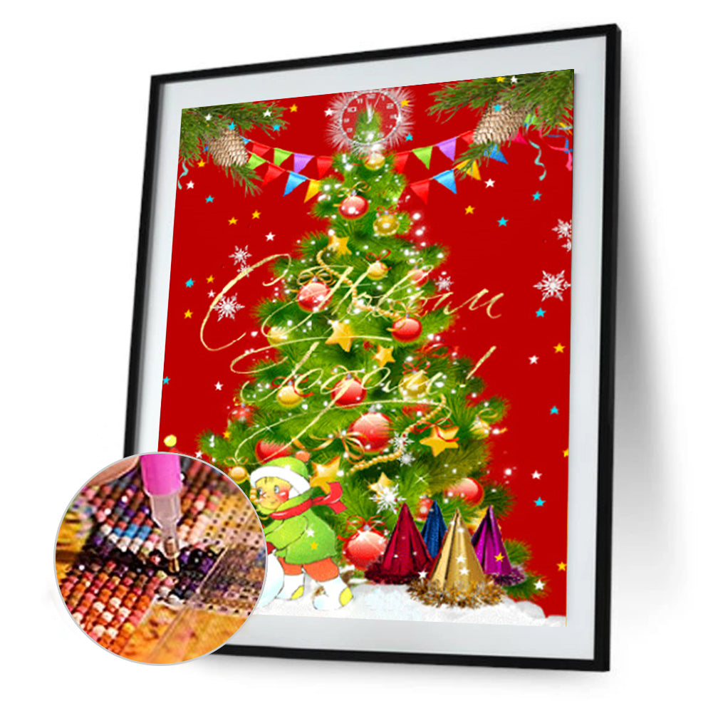 Christmas Tree - Full Round Drill Diamond Painting 30*40CM