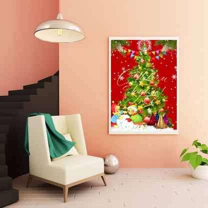 Christmas Tree - Full Round Drill Diamond Painting 30*40CM