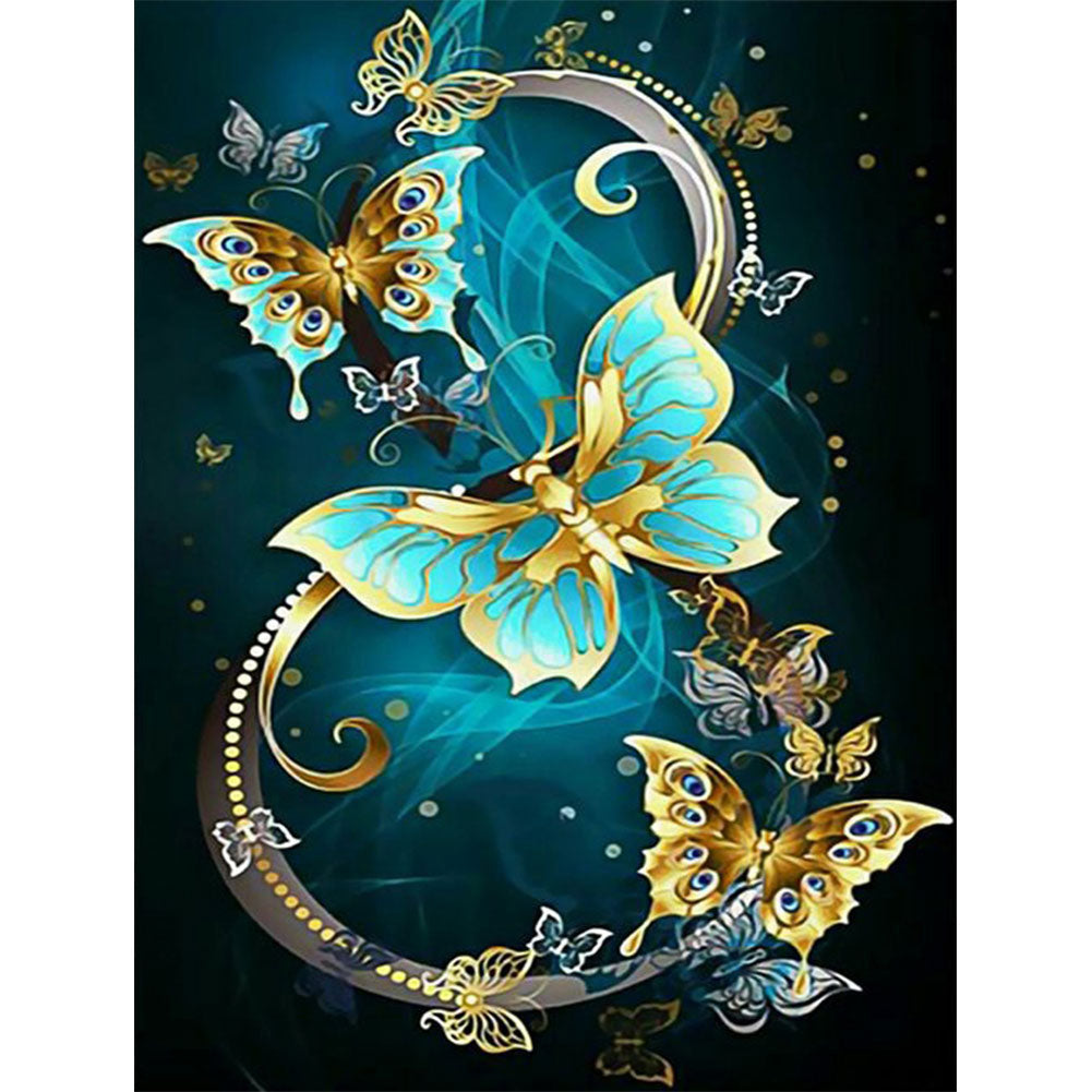 Butterfly - Full Round Drill Diamond Painting 50*60CM