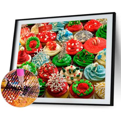 Small Christmas Cakes - Full Round Drill Diamond Painting 40*30CM