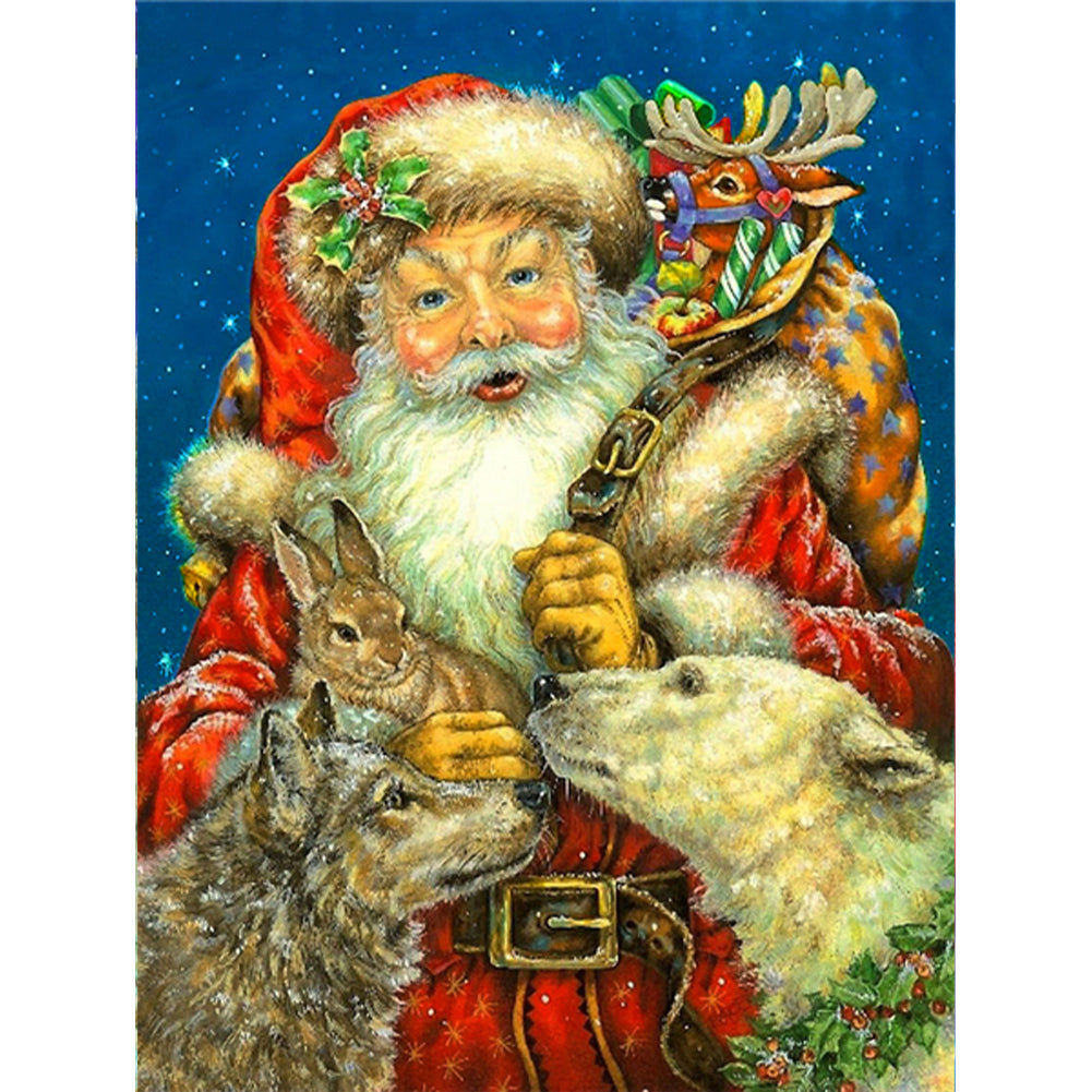 Santa Claus - Full Round Drill Diamond Painting 30*40CM