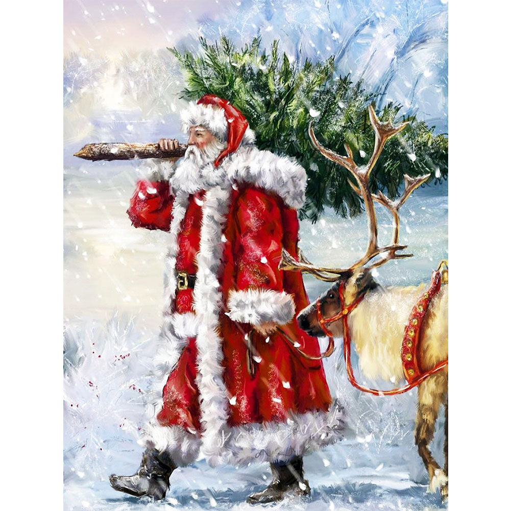 Santa Claus - Full Round Drill Diamond Painting 30*40CM