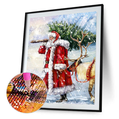 Santa Claus - Full Round Drill Diamond Painting 30*40CM