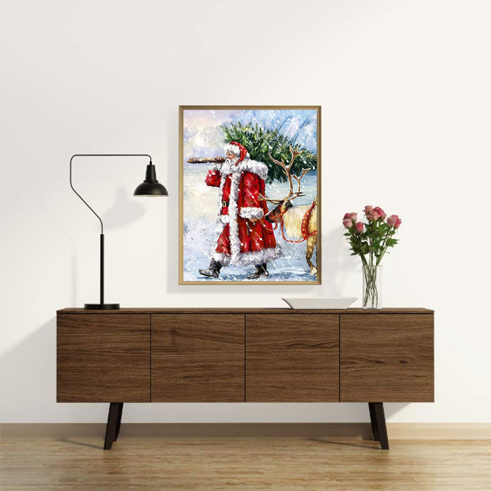 Santa Claus - Full Round Drill Diamond Painting 30*40CM