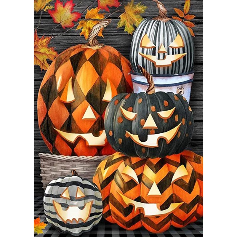 Halloween Pumpkin - Full Round Drill Diamond Painting 30*40CM