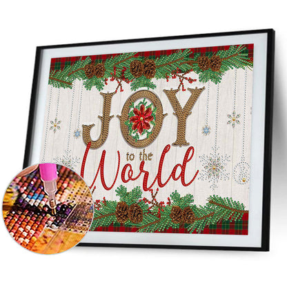 Christmas Atmosphere Poster Painting - Special Shaped Drill Diamond Painting 40*30CM