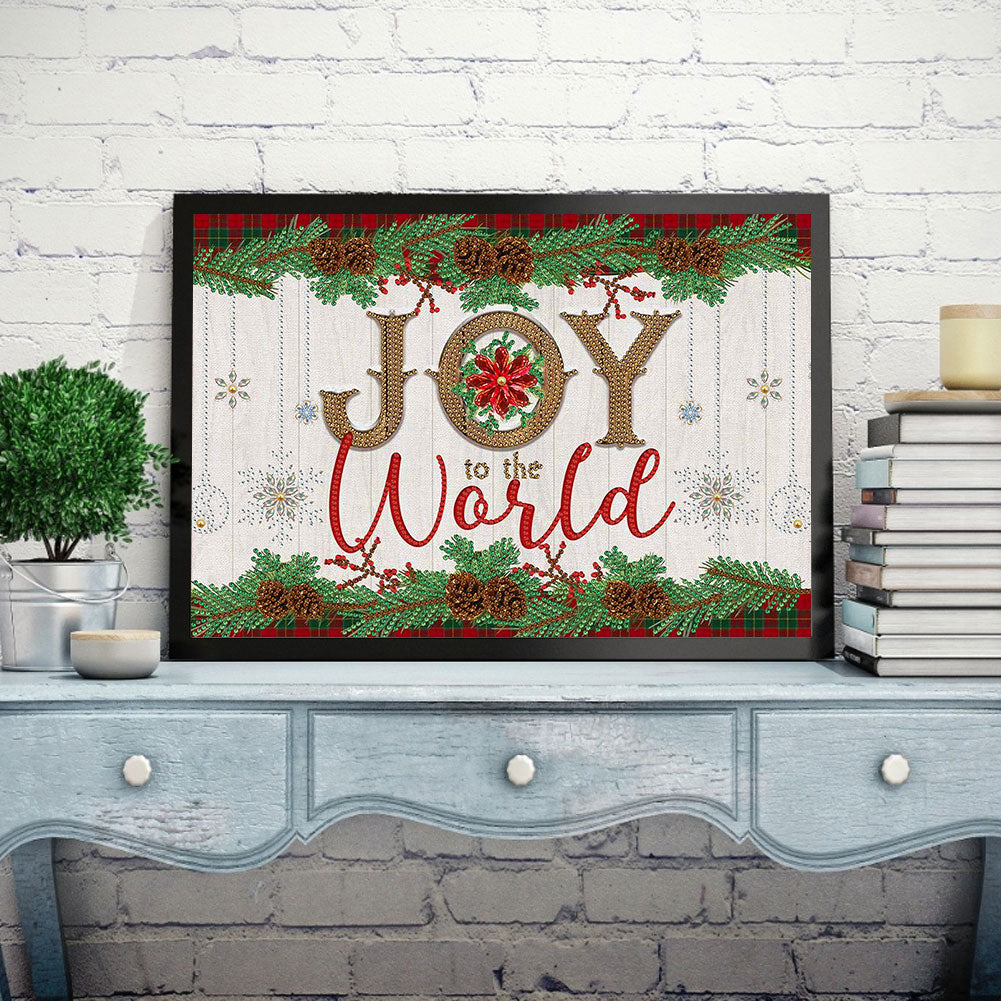 Christmas Atmosphere Poster Painting - Special Shaped Drill Diamond Painting 40*30CM