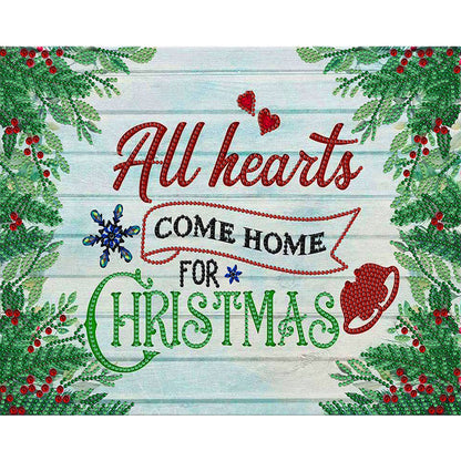 Christmas Atmosphere Poster Painting - Special Shaped Drill Diamond Painting 40*30CM