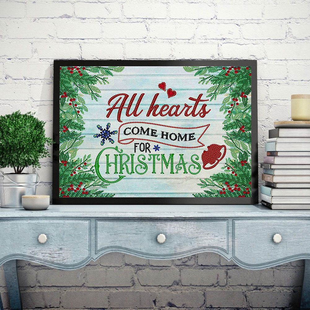 Christmas Atmosphere Poster Painting - Special Shaped Drill Diamond Painting 40*30CM