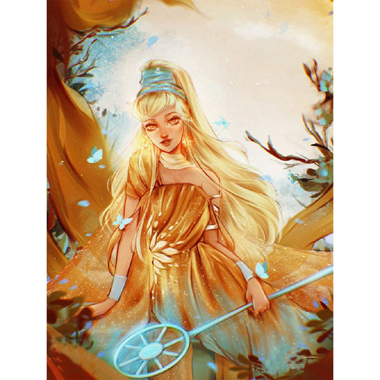 Cartoon Girl - Full Round Drill Diamond Painting 40*50CM