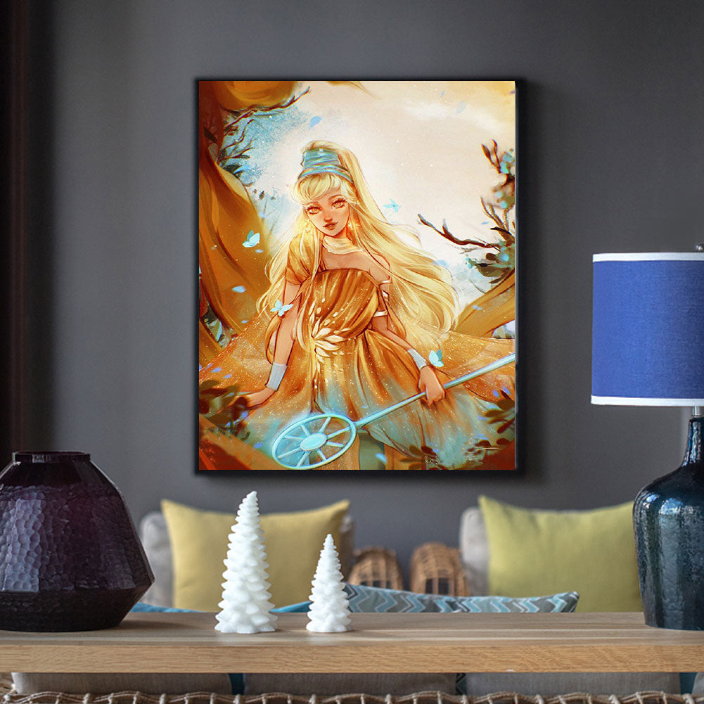 Cartoon Girl - Full Round Drill Diamond Painting 40*50CM