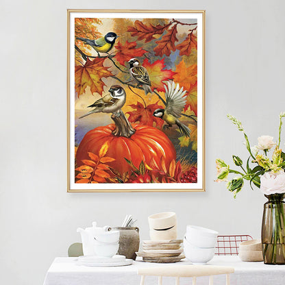 Pumpkin Bird - Full Square Drill Diamond Painting 30*40CM