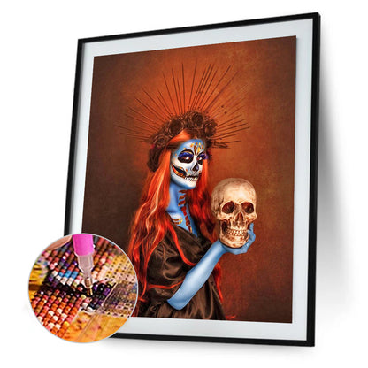 Skeleton Girl - Full Round Drill Diamond Painting 30*40CM