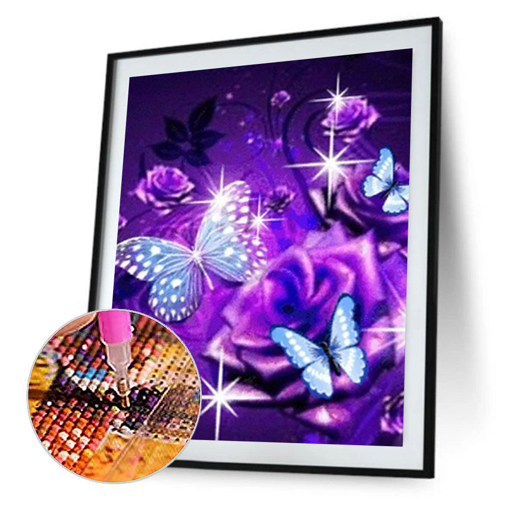 Butterfly - Full Round Drill Diamond Painting 40*50CM