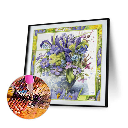 Romantic Purple Flower - Full Square Drill Diamond Painting 40*40CM