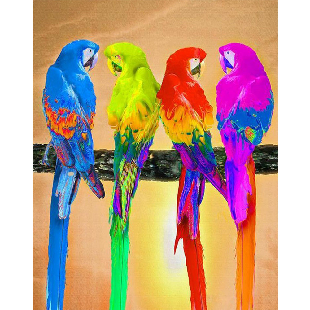 Colorful Parrot 50*60CM(Canvas) Full Round Drill Diamond Painting
