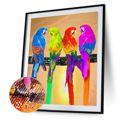 Colorful Parrot 50*60CM(Canvas) Full Round Drill Diamond Painting