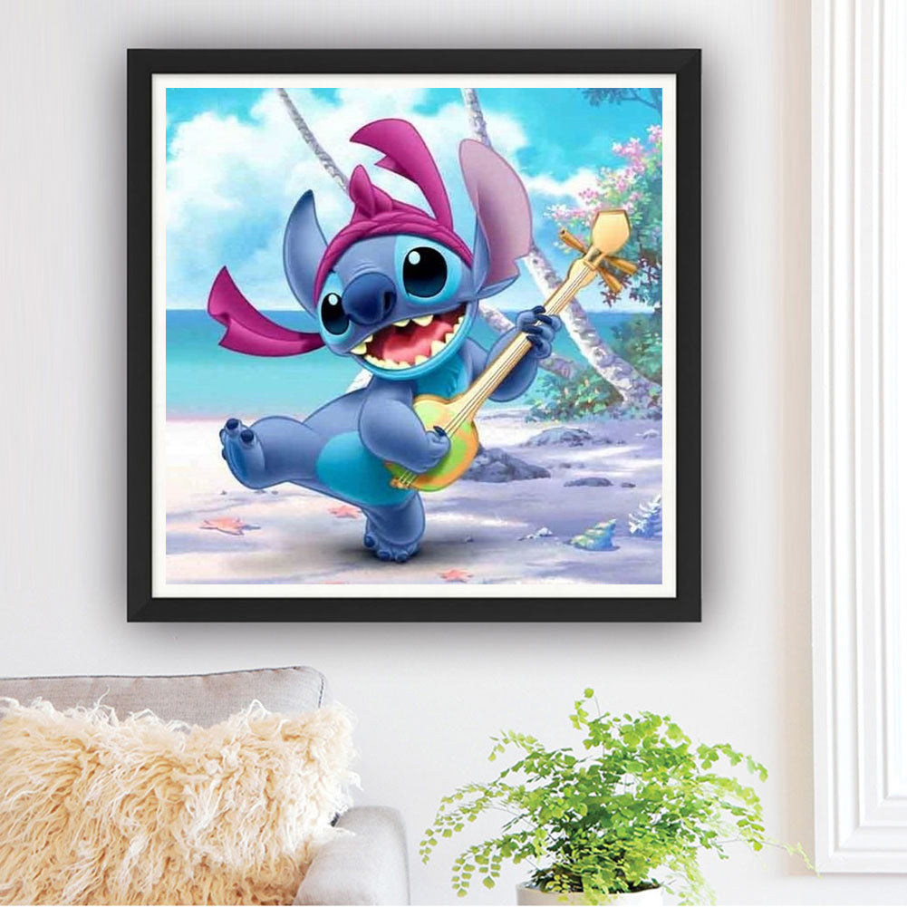 Stitch Playing The Piano - Full Round Drill Diamond Painting 30*30CM