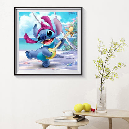 Stitch Playing The Piano - Full Round Drill Diamond Painting 30*30CM