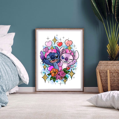 Couple Stitch - Full Round Drill Diamond Painting 30*40CM