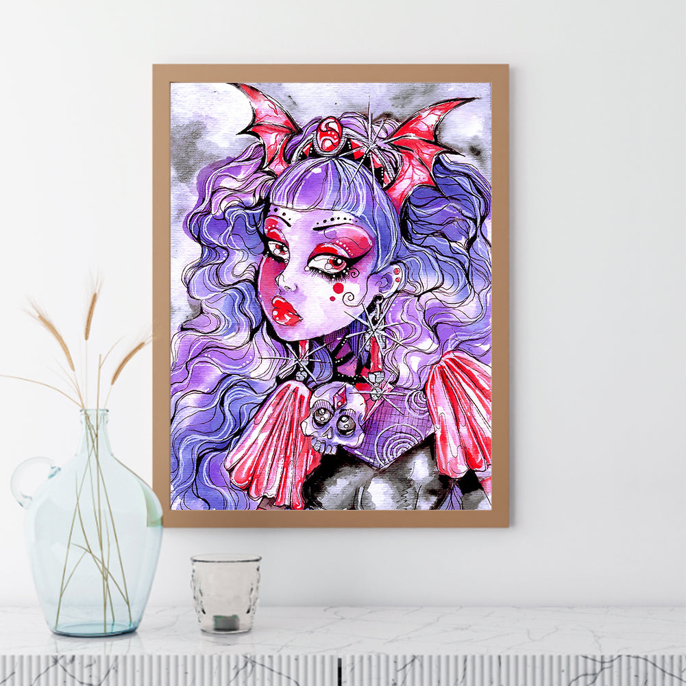 Devil Girl 30*40CM(Canvas) Full Square Drill Diamond Painting