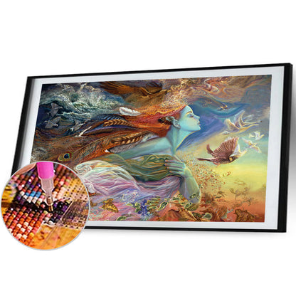 Flying Goddess 50*30CM(Canvas) Full Square Drill Diamond Painting