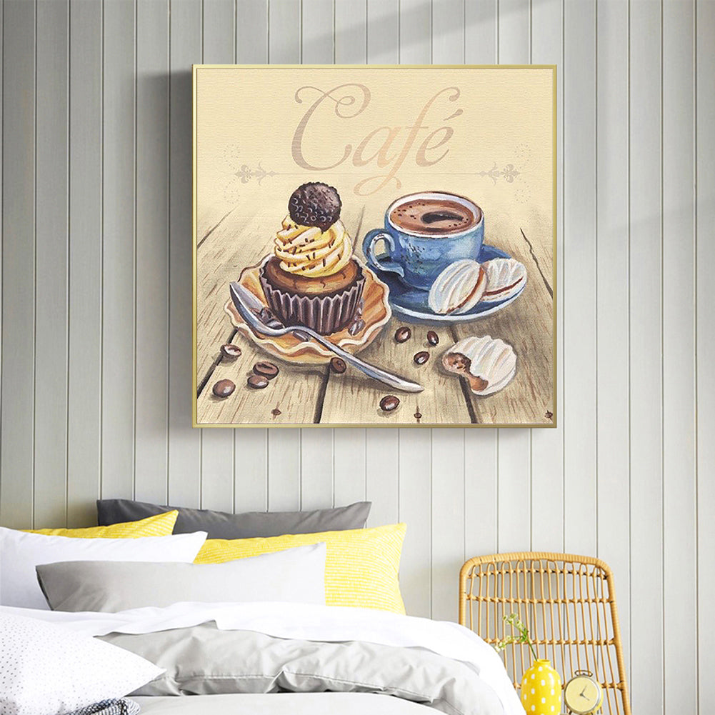 Coffee 50*50CM(Canvas) Full Square Drill Diamond Painting