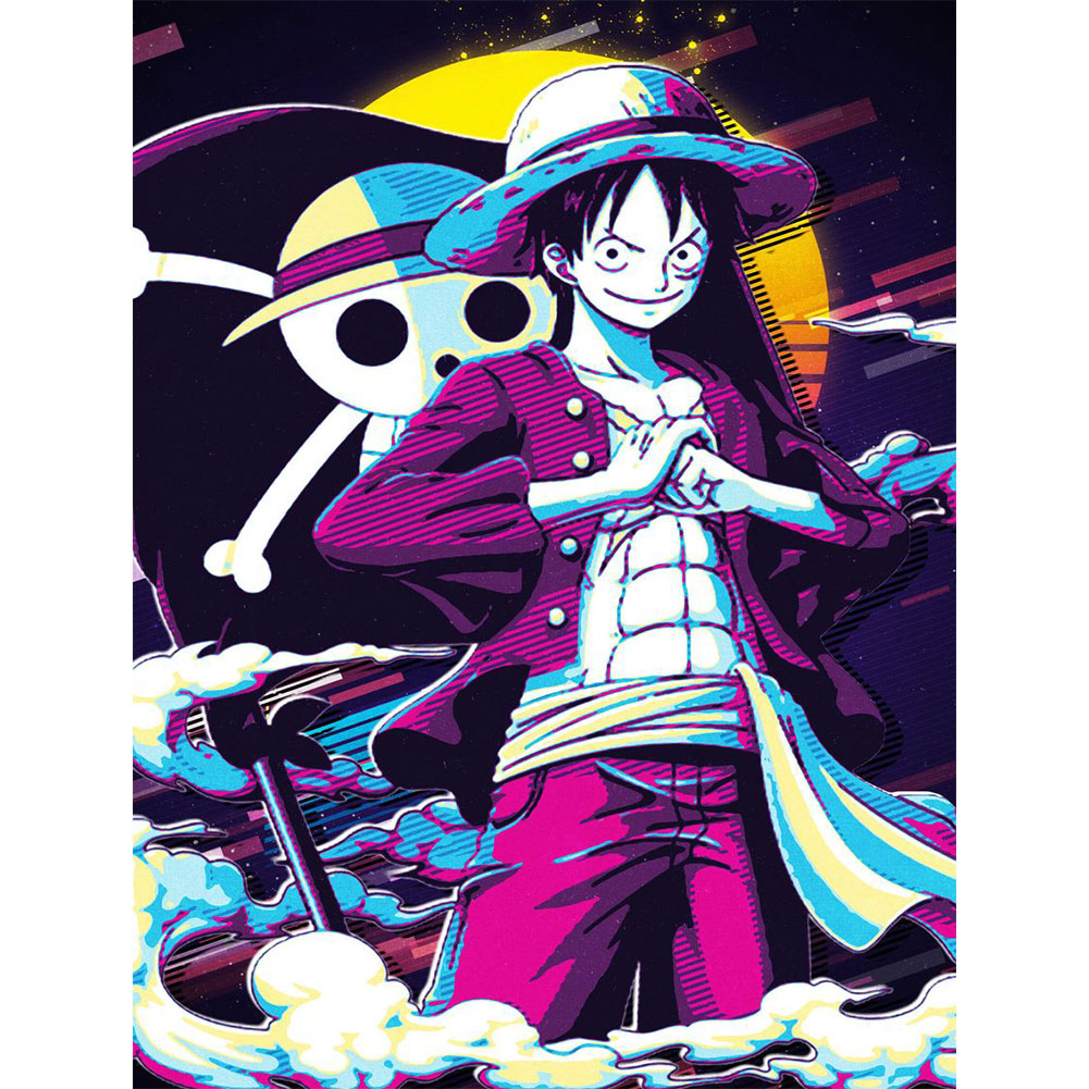One Piece Luffy - Full Round Drill Diamond Painting 30*40CM
