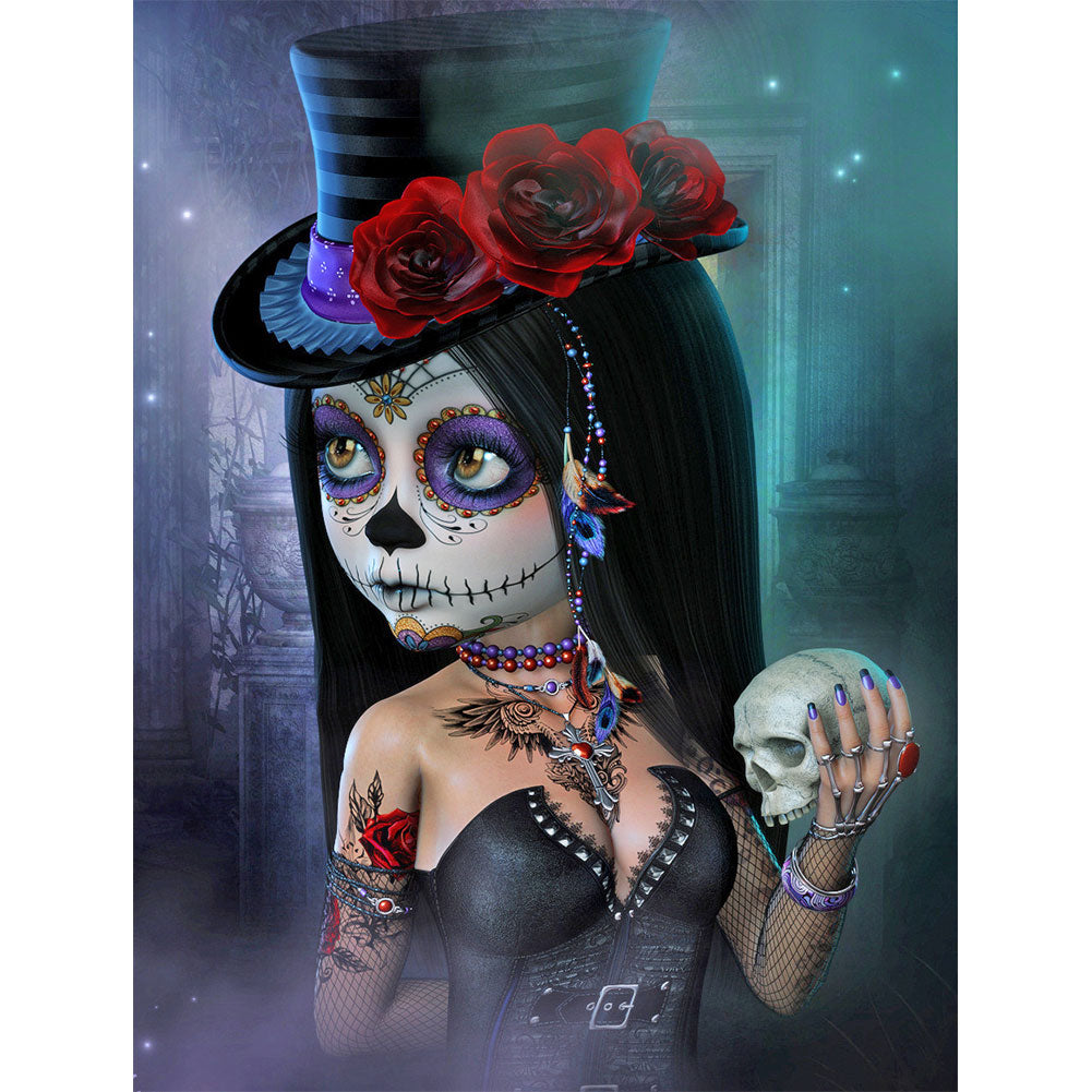 Cartoon Horror Doll - Full Round Drill Diamond Painting 30*40CM