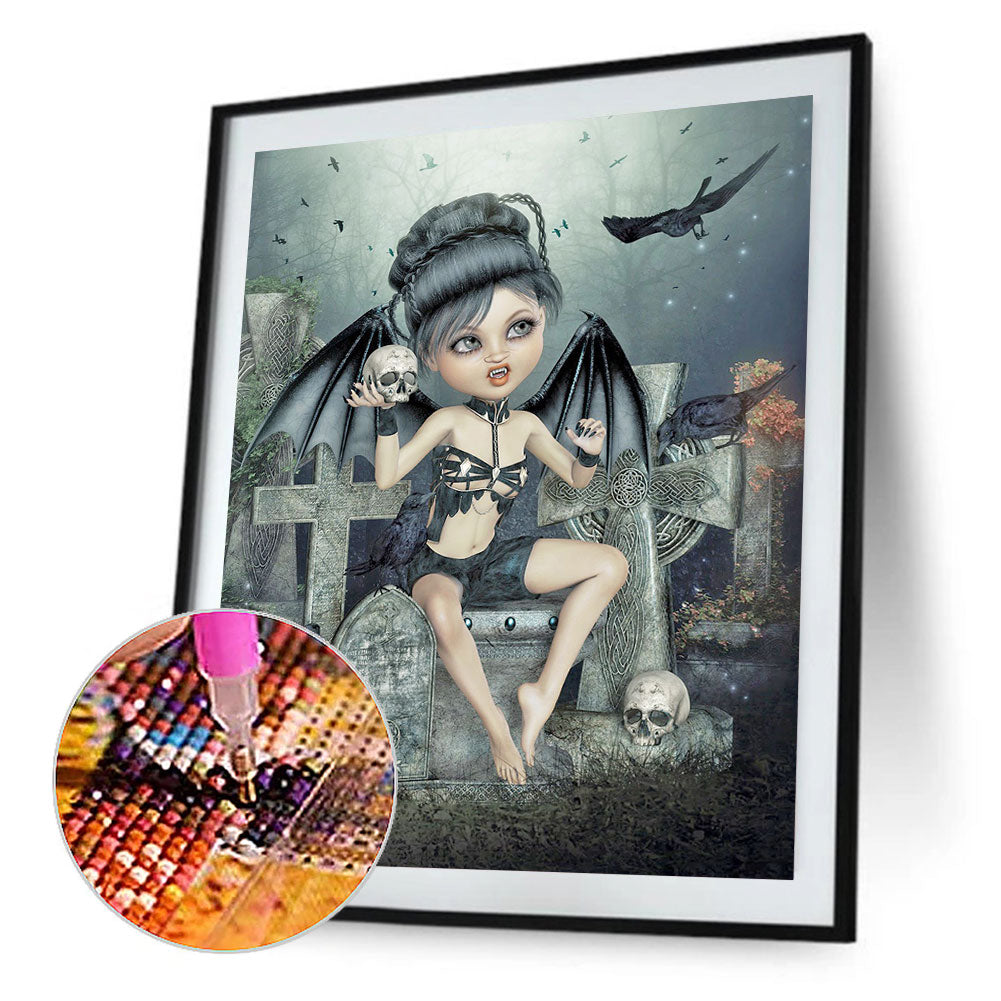 Cartoon Horror Doll - Full Round Drill Diamond Painting 30*40CM