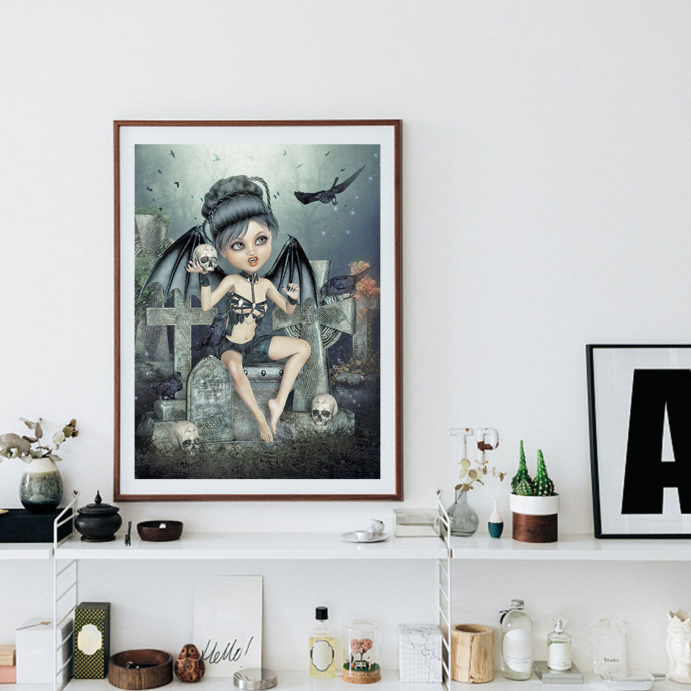 Cartoon Horror Doll - Full Round Drill Diamond Painting 30*40CM