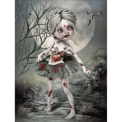 Cartoon Horror Doll - Full Round Drill Diamond Painting 30*40CM