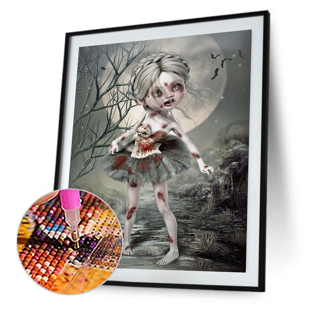 Cartoon Horror Doll - Full Round Drill Diamond Painting 30*40CM