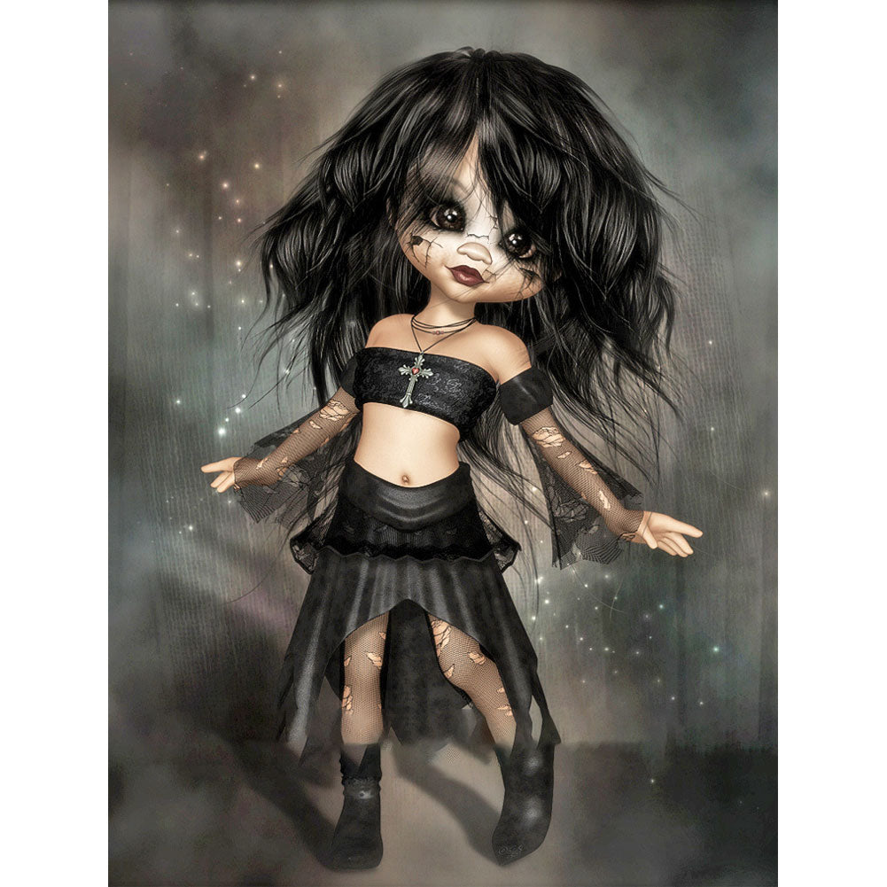 Cartoon Horror Doll - Full Round Drill Diamond Painting 30*40CM