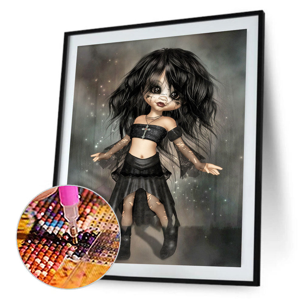 Cartoon Horror Doll - Full Round Drill Diamond Painting 30*40CM