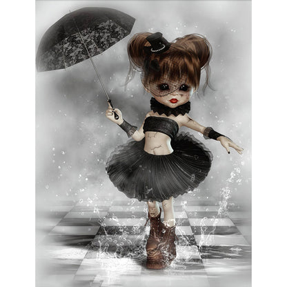 Cartoon Horror Doll - Full Round Drill Diamond Painting 30*40CM