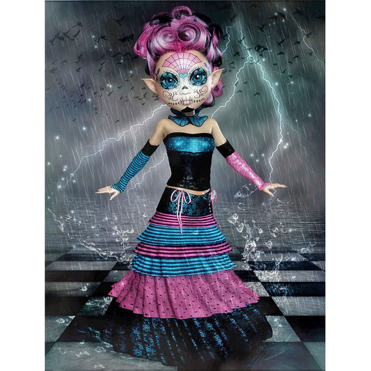 Cartoon Horror Doll - Full Round Drill Diamond Painting 30*40CM