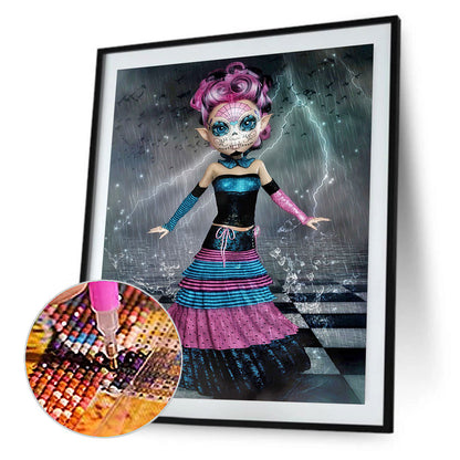 Cartoon Horror Doll - Full Round Drill Diamond Painting 30*40CM