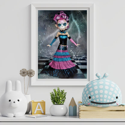 Cartoon Horror Doll - Full Round Drill Diamond Painting 30*40CM